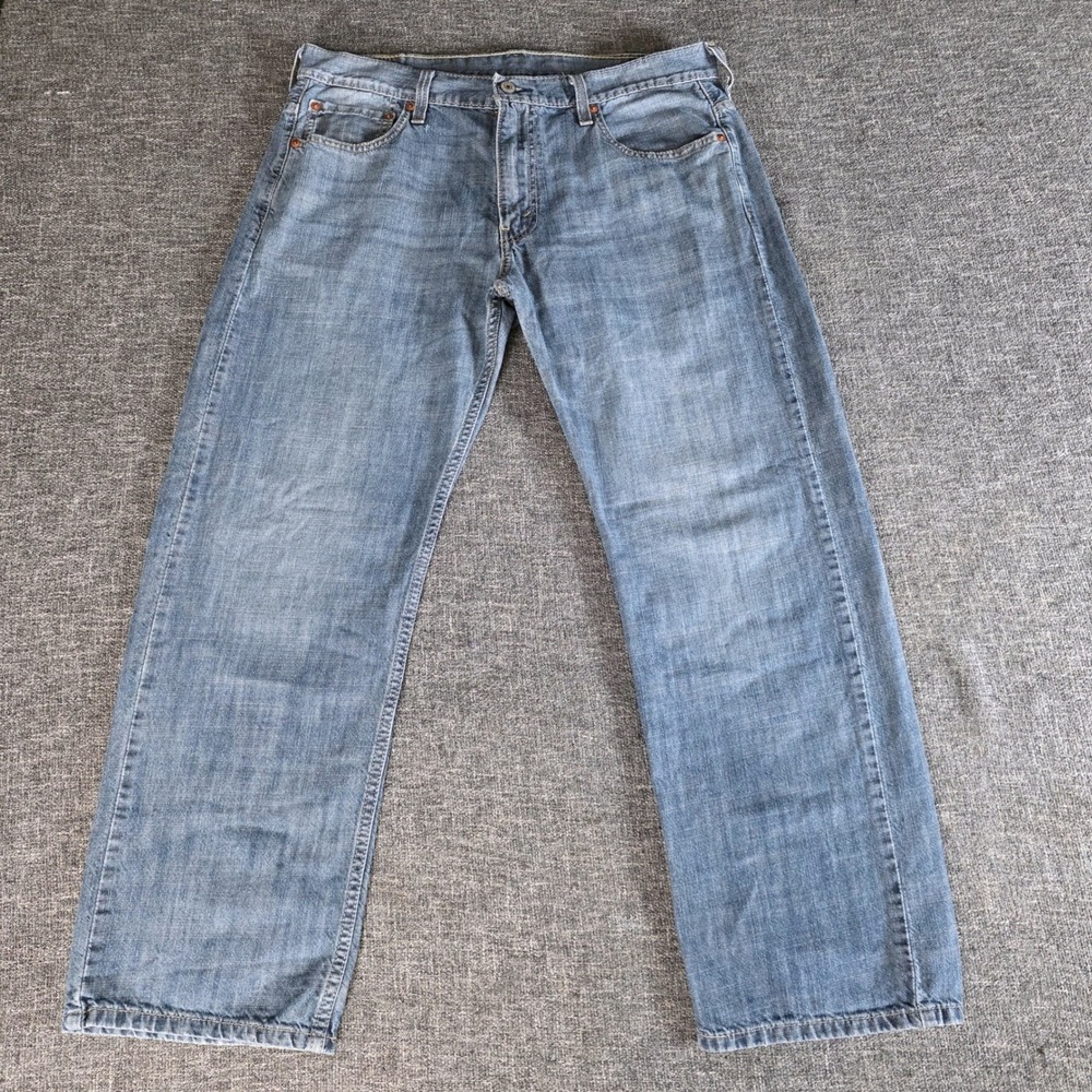 Levi's 569 Jeans Mens Tag 34x30 Actual 27.5 Inseam Loose Straight Blue Denim